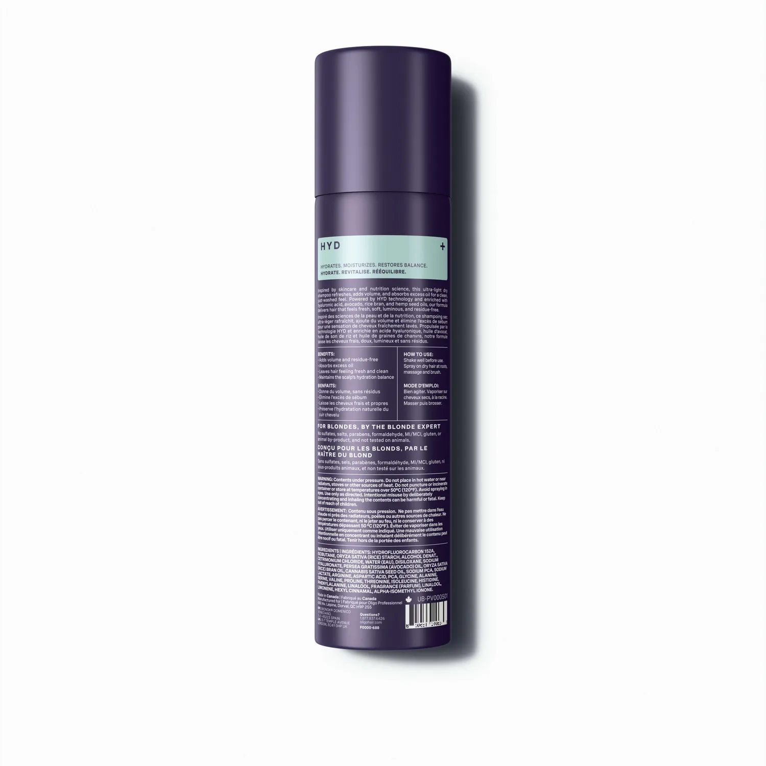 Oligo Professionnel Blacklight HYD Dry Shampoo