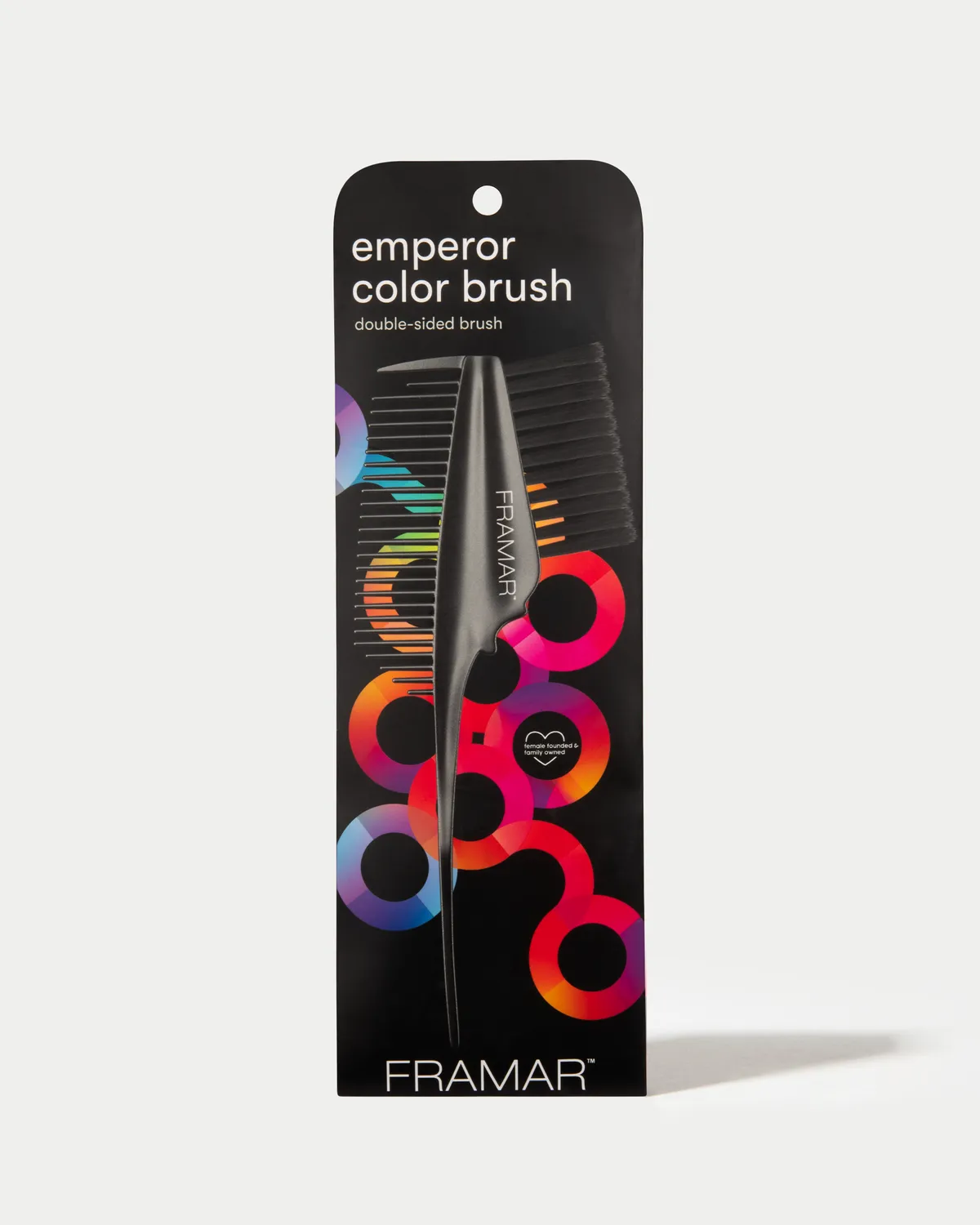 Framar The Emperor Color Brush Black Dual-Sided