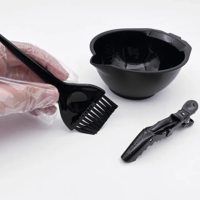 Colortrak Hair Color Bowl Kit with Brush Clips Gloves