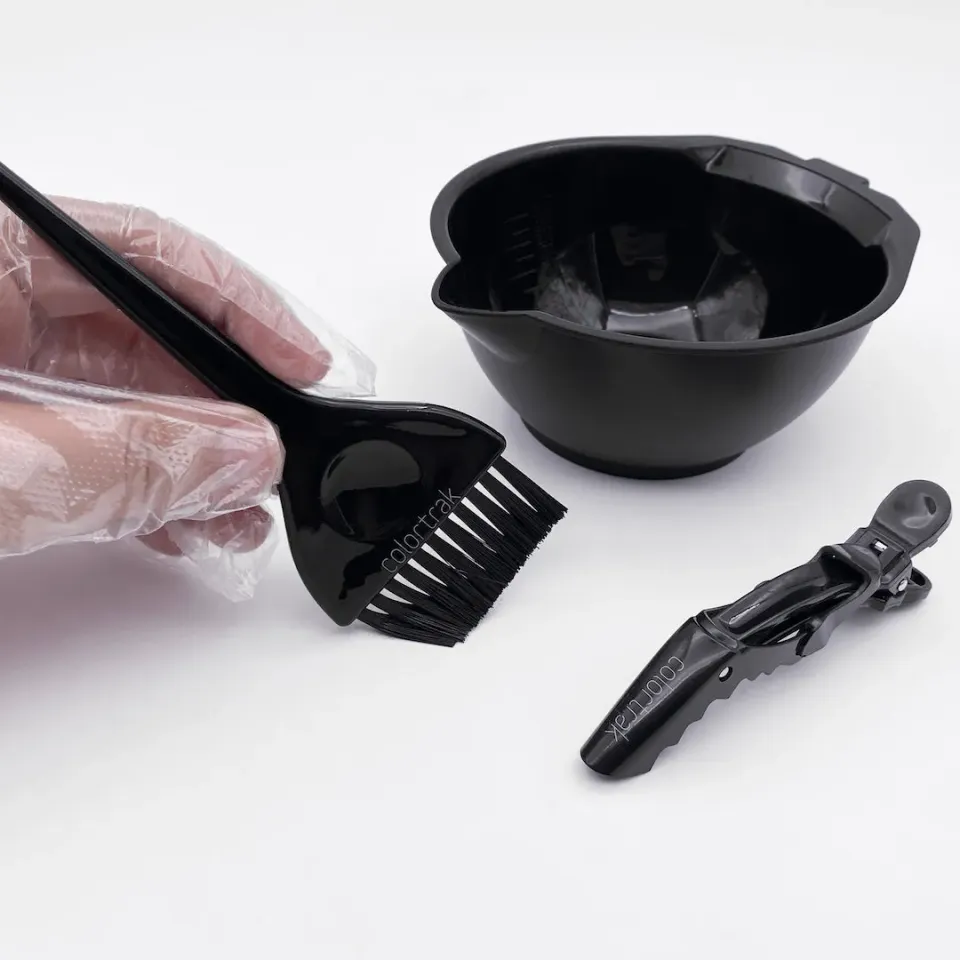 Colortrak Hair Color Bowl Kit with Brush Clips Gloves
