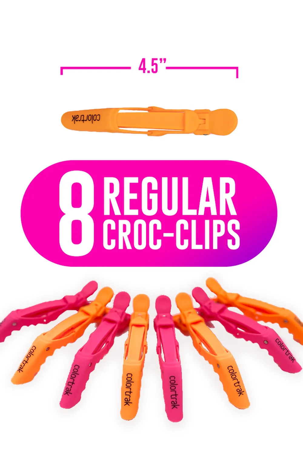 Colortrak Bucket Rubberized Croc Clips Hair Clips
