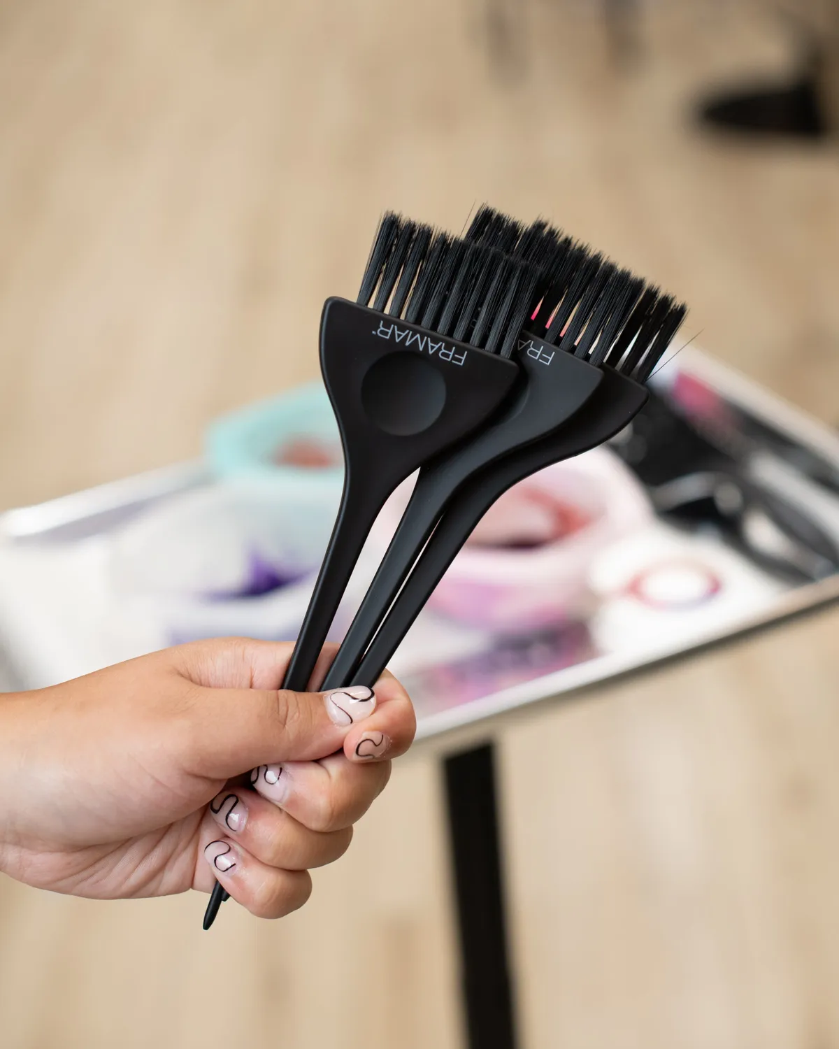Framar Classic Color Brush Set Matte Black 3 Pack