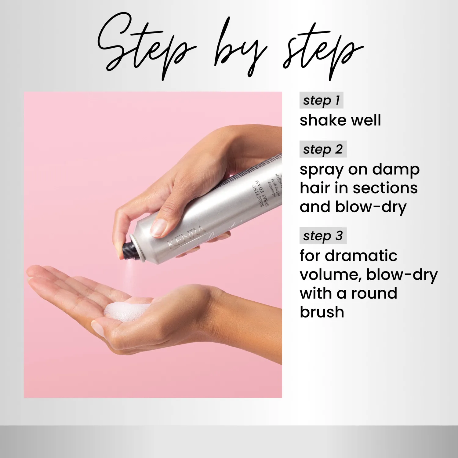 Kenra Platinum Boosting Spray-Foam 17 Foam 8 oz Brushable Hold
