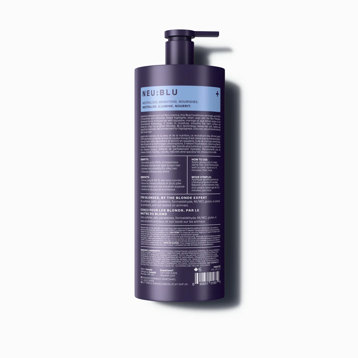 Oligo Blacklight NEU BLU Blue Conditioner Anti-Brass Toning