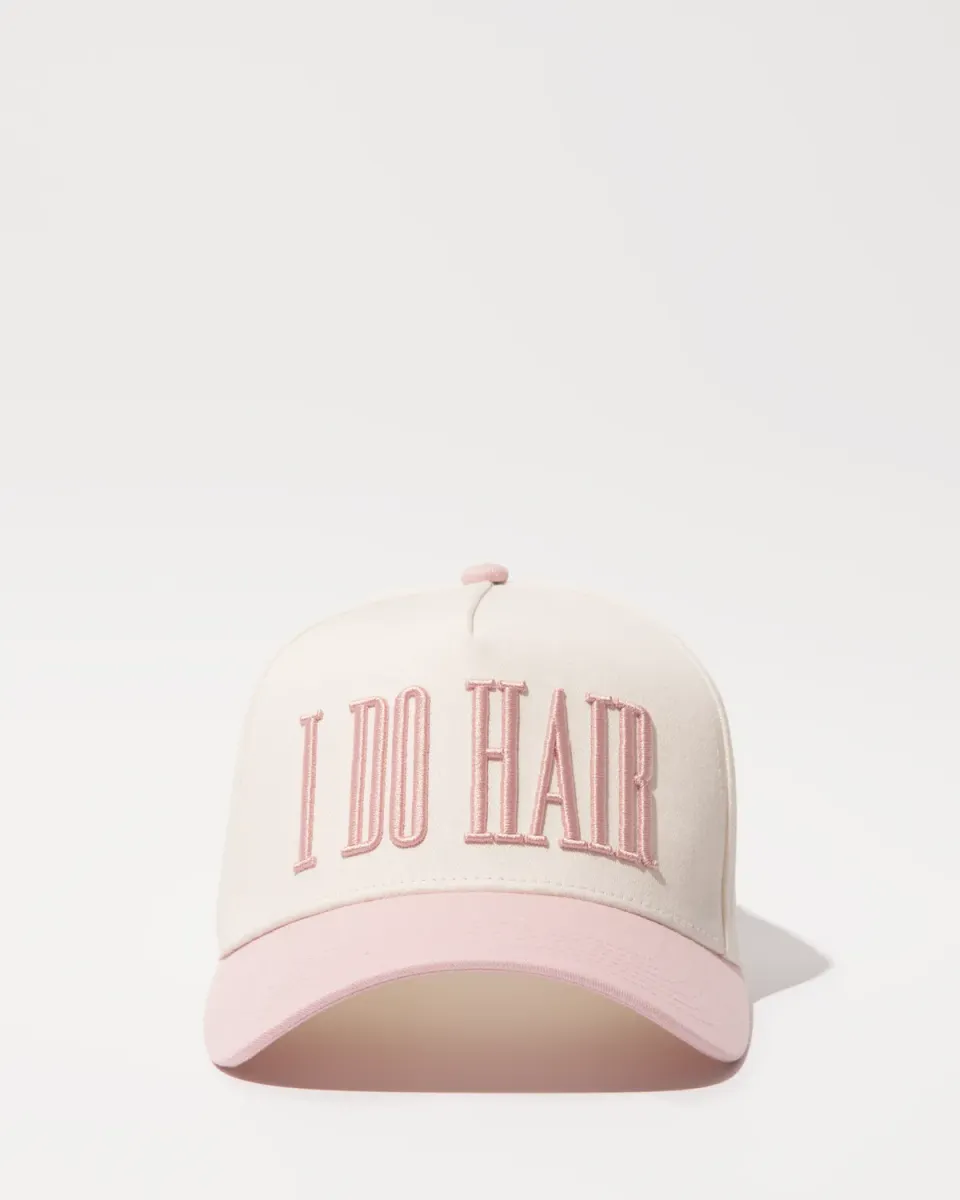 Framar I Do Hair Trucker Hat Pink Cream