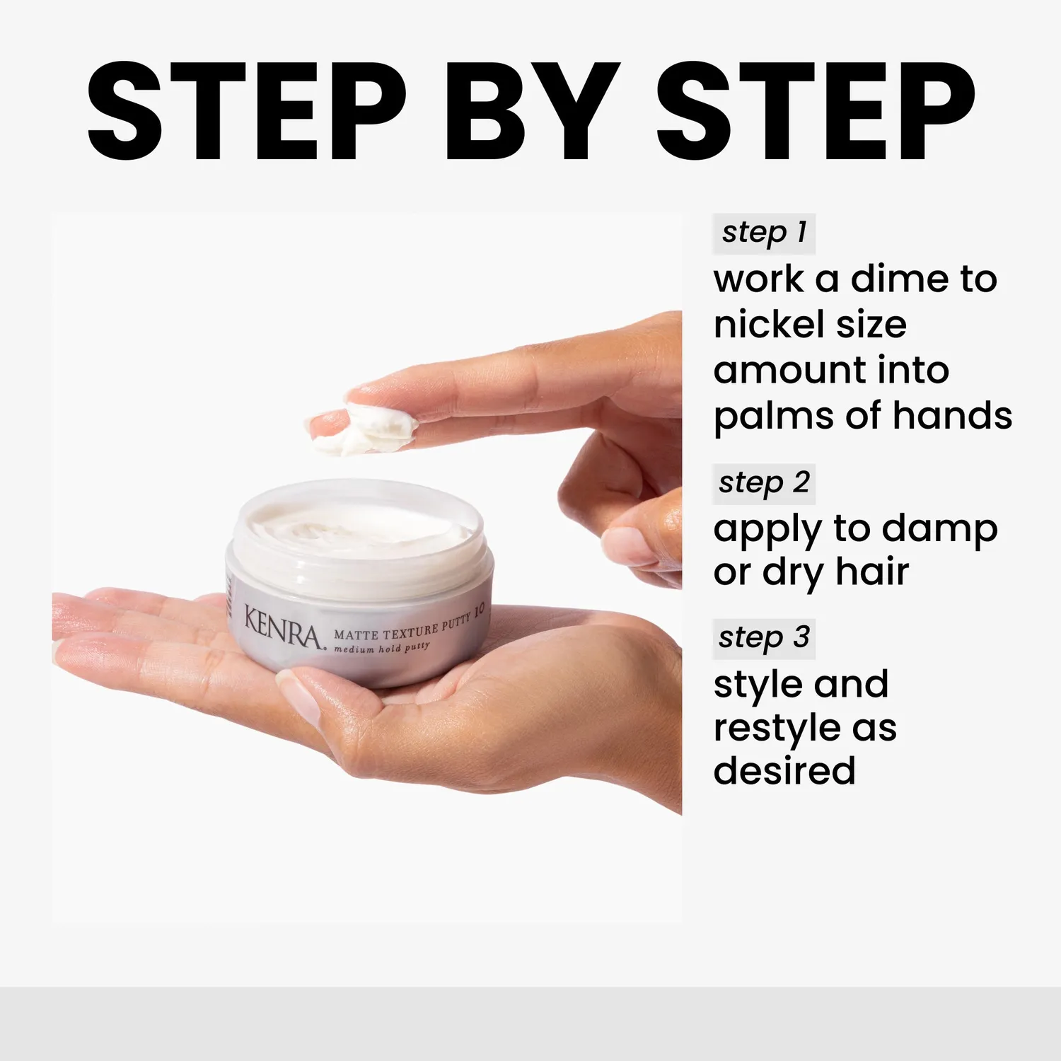 Kenra Professional Matte Texture Putty 10 Paste 2 oz Medium Hold