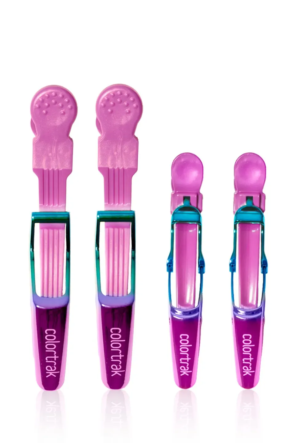 Colortrak Aurora Croc Clips Hair Sectioning Clips 4-Pack Metallic