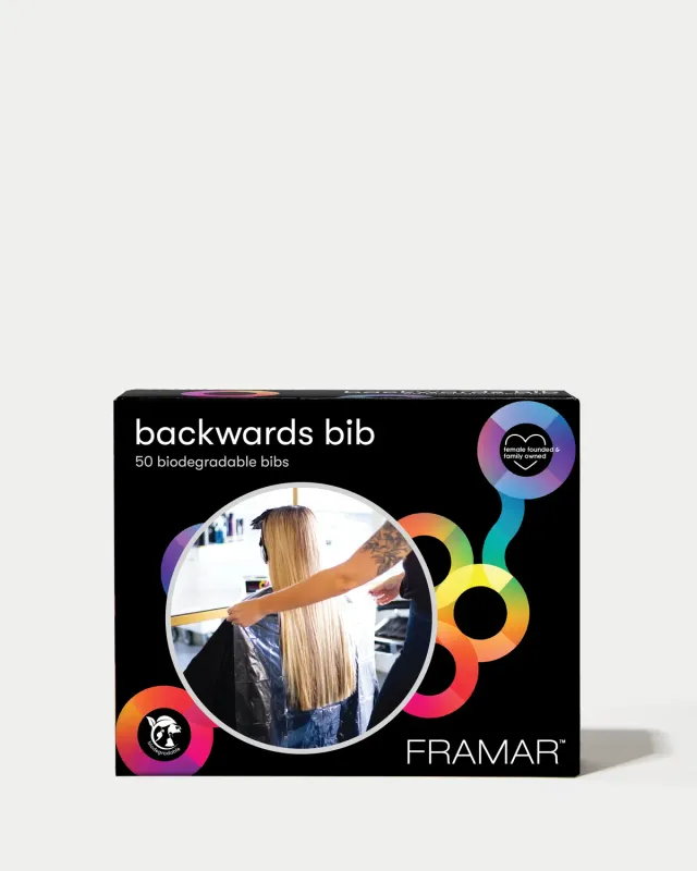 Framar Backwards Bib Disposable Salon Bibs 50 Biodegradable