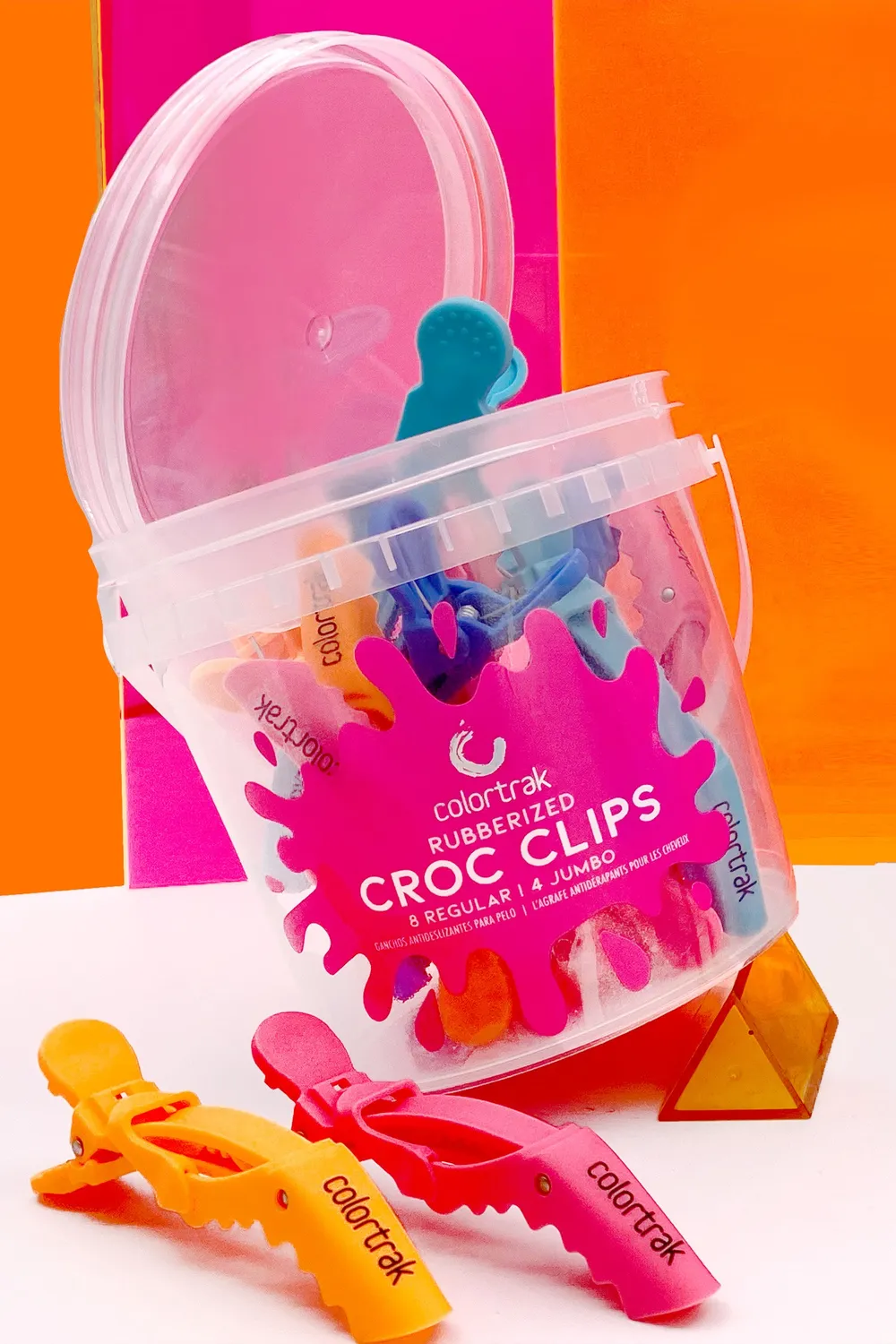 Colortrak Bucket Rubberized Croc Clips Hair Clips