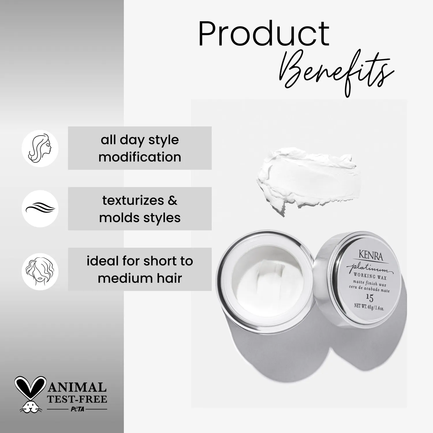 Kenra Platinum Working Wax 15 Styling Wax 1.4 oz Matte