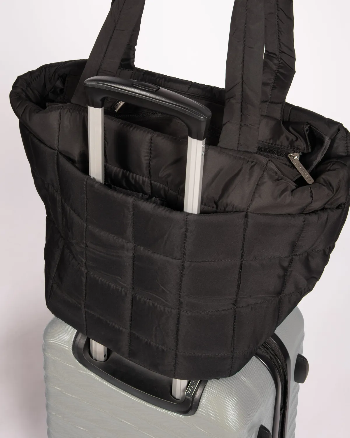 Framar Puffer Tote Quilted Bag Black