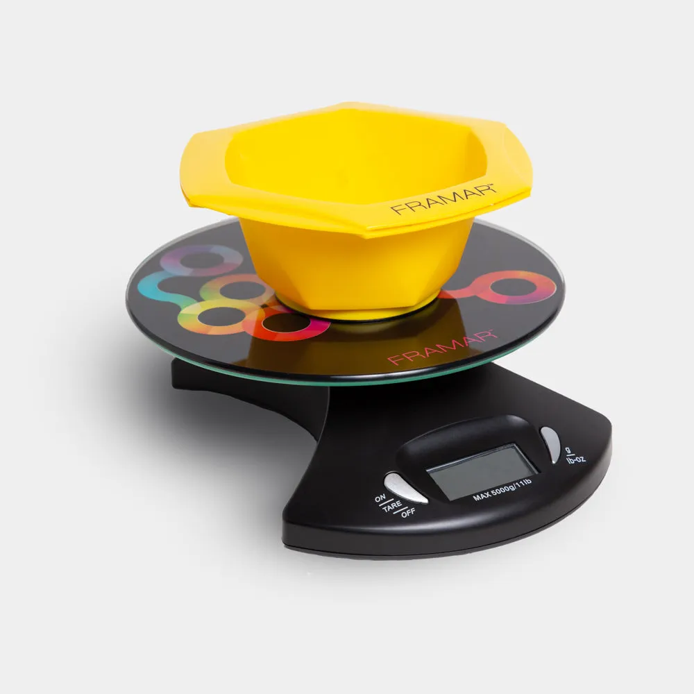 Framar Digital Color Scale Glass Top Black