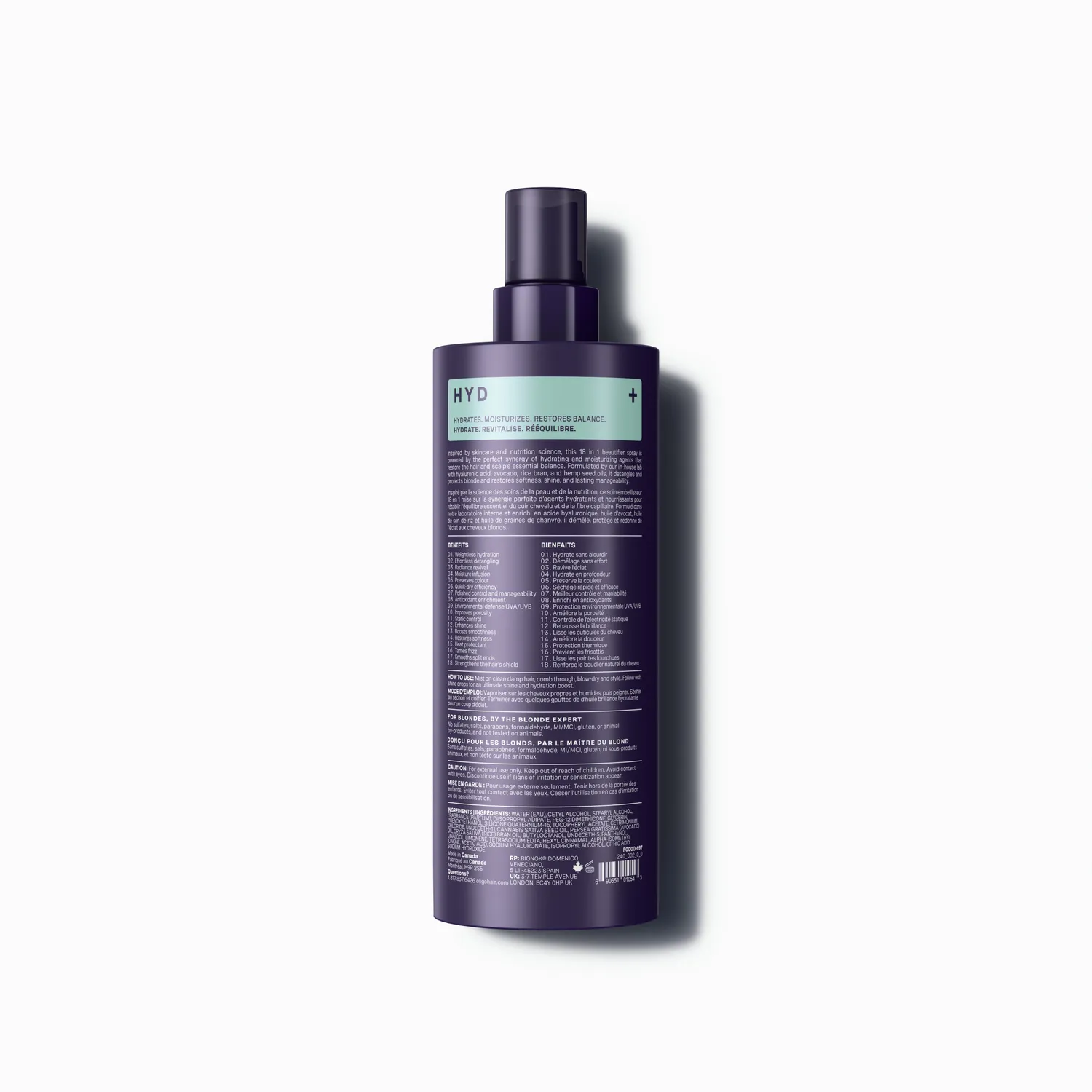 Oligo [HYD] 18-in-1 Beautifier Leave-In Spray