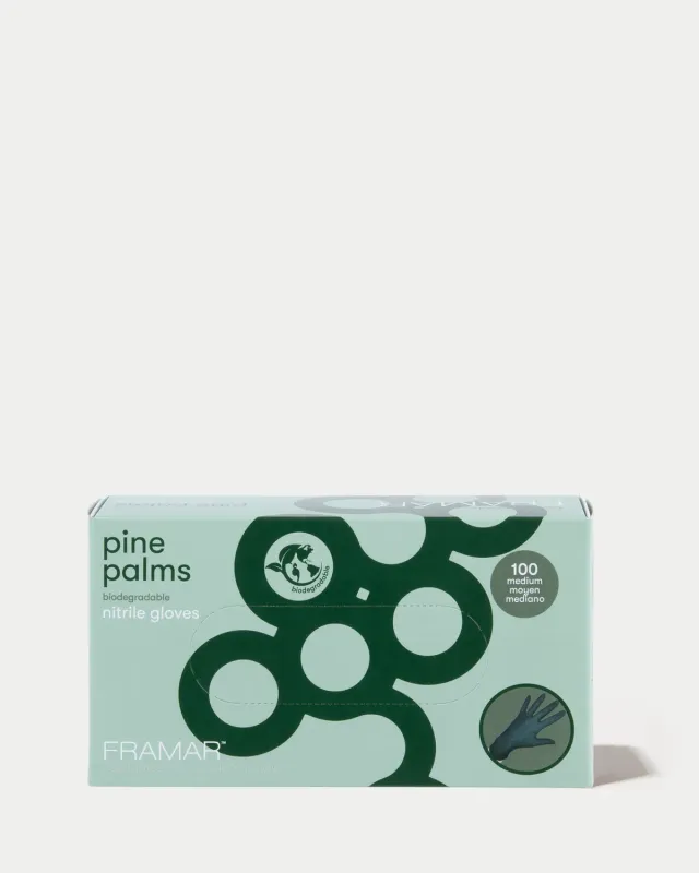 Framar Pine Palms Nitrile Gloves 100 Count Green