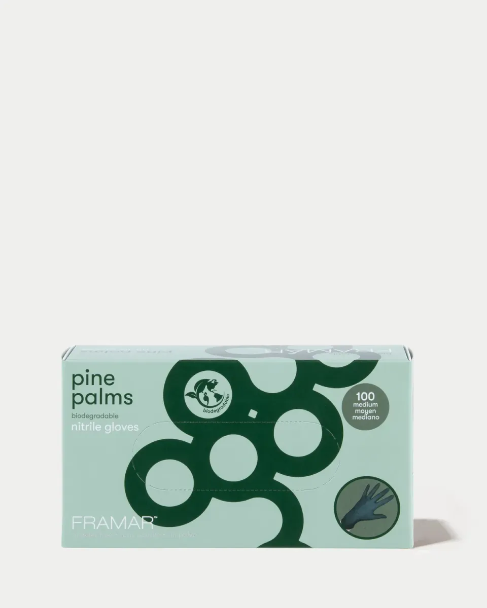 Framar Pine Palms Nitrile Gloves 100 Count Green