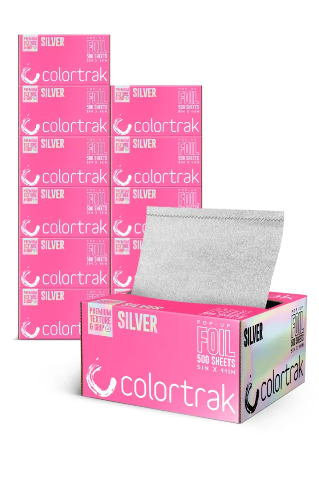 Colortrak Silver Hair Foil Bundle Embossed Texture