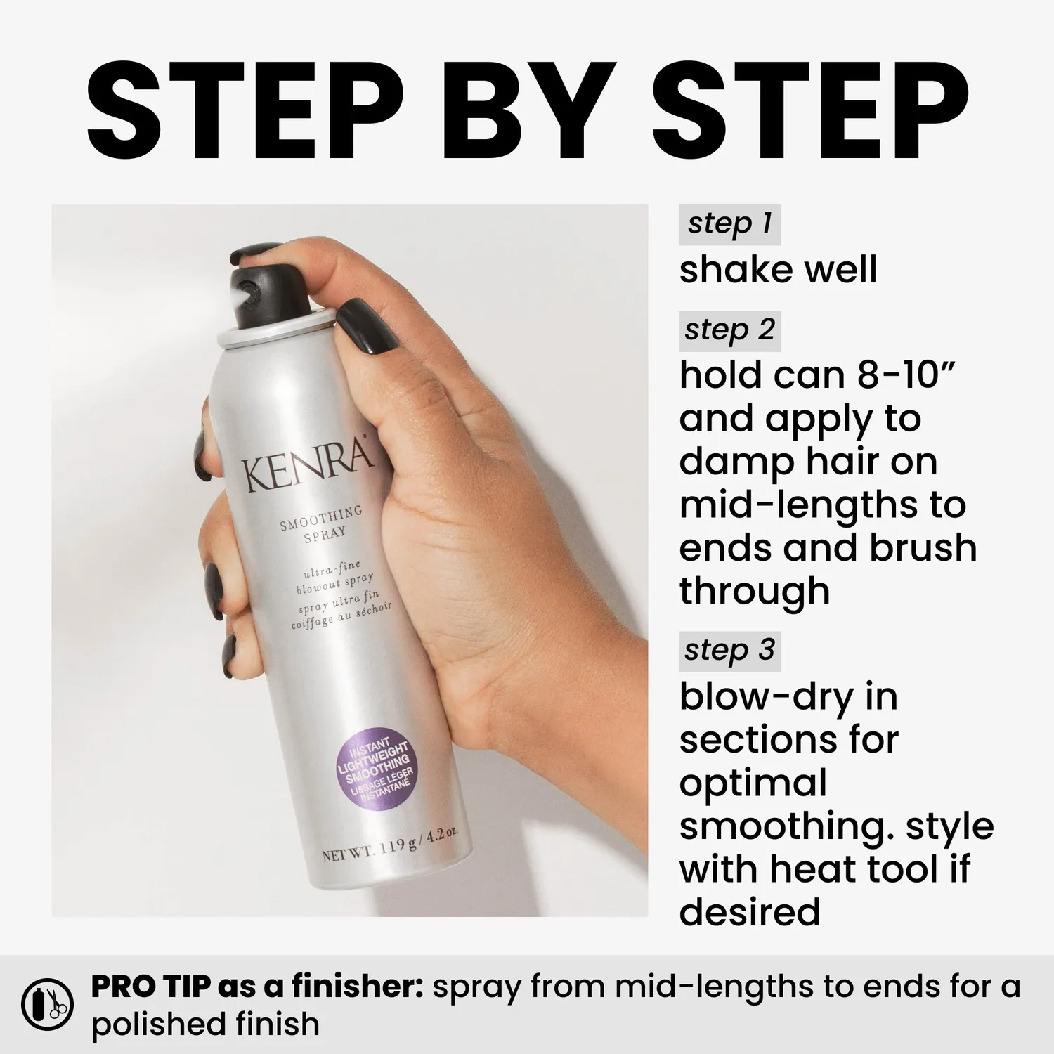 Kenra Professional Smoothing Spray 4.2 oz Frizz Control