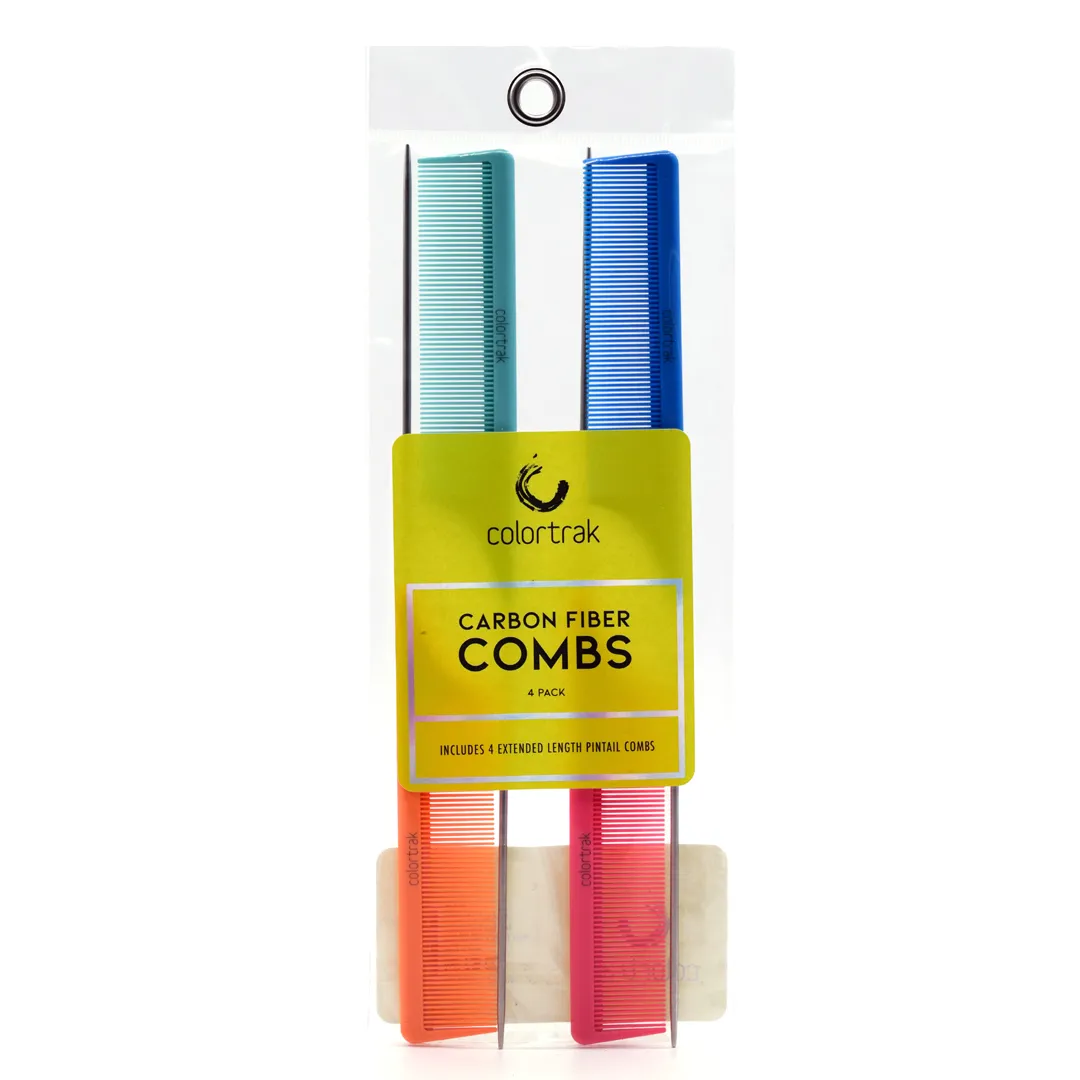 Colortrak Carbon Fiber Combs Fine-Tooth Heat Resistant