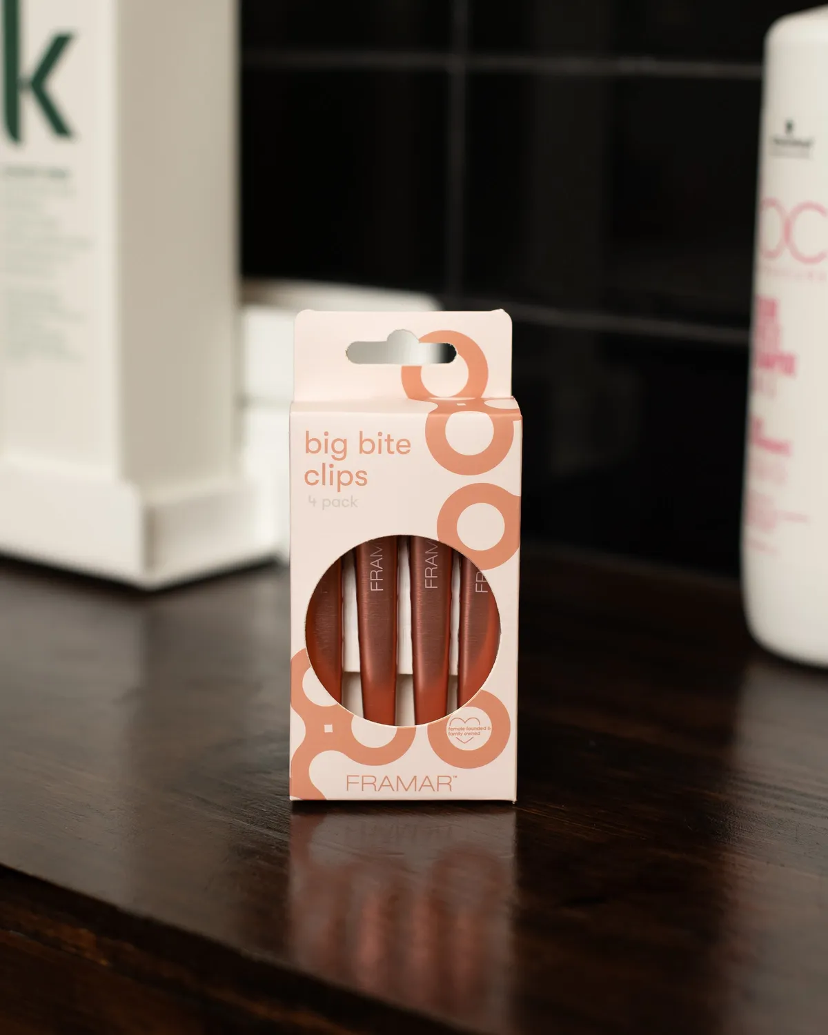 Framar Big Bite Clips Rose Gold 4 Pack Strong