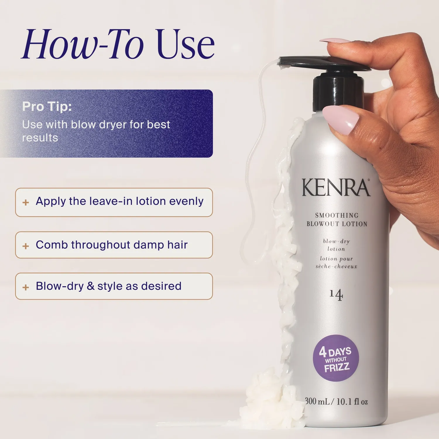 Kenra Professional Smoothing Blowout Lotion 14 10.1 fl oz Medium Hold
