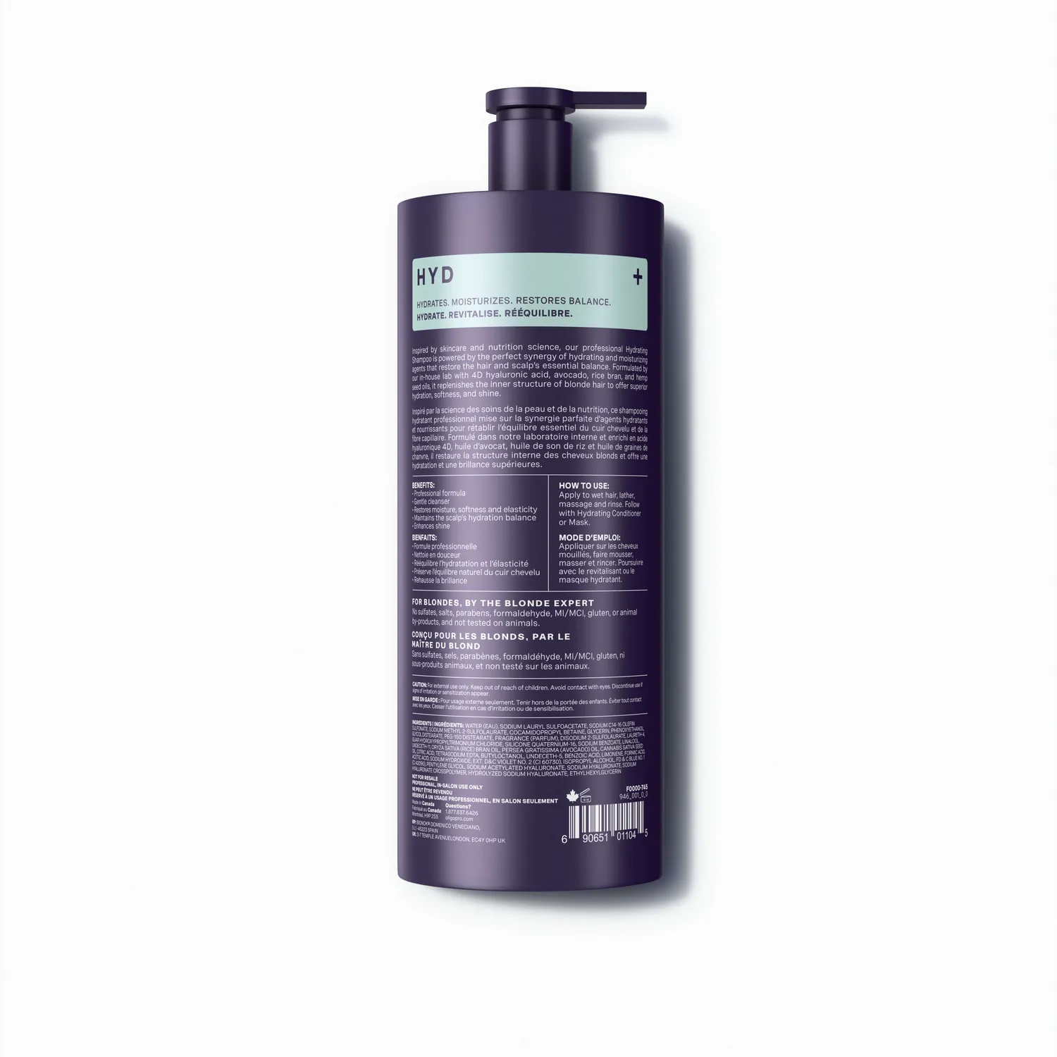 Oligo Blacklight Hydrating Shampoo Professionnel 946 ml