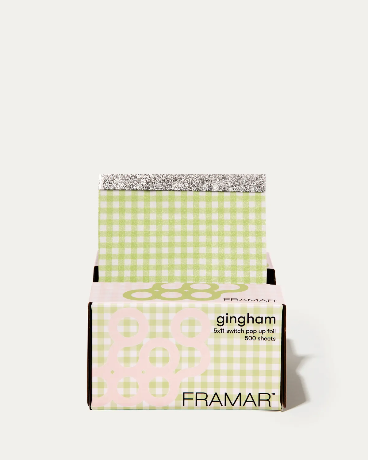 Framar Pink Green Gingham Switch Pop Up Foil 500 Sheets