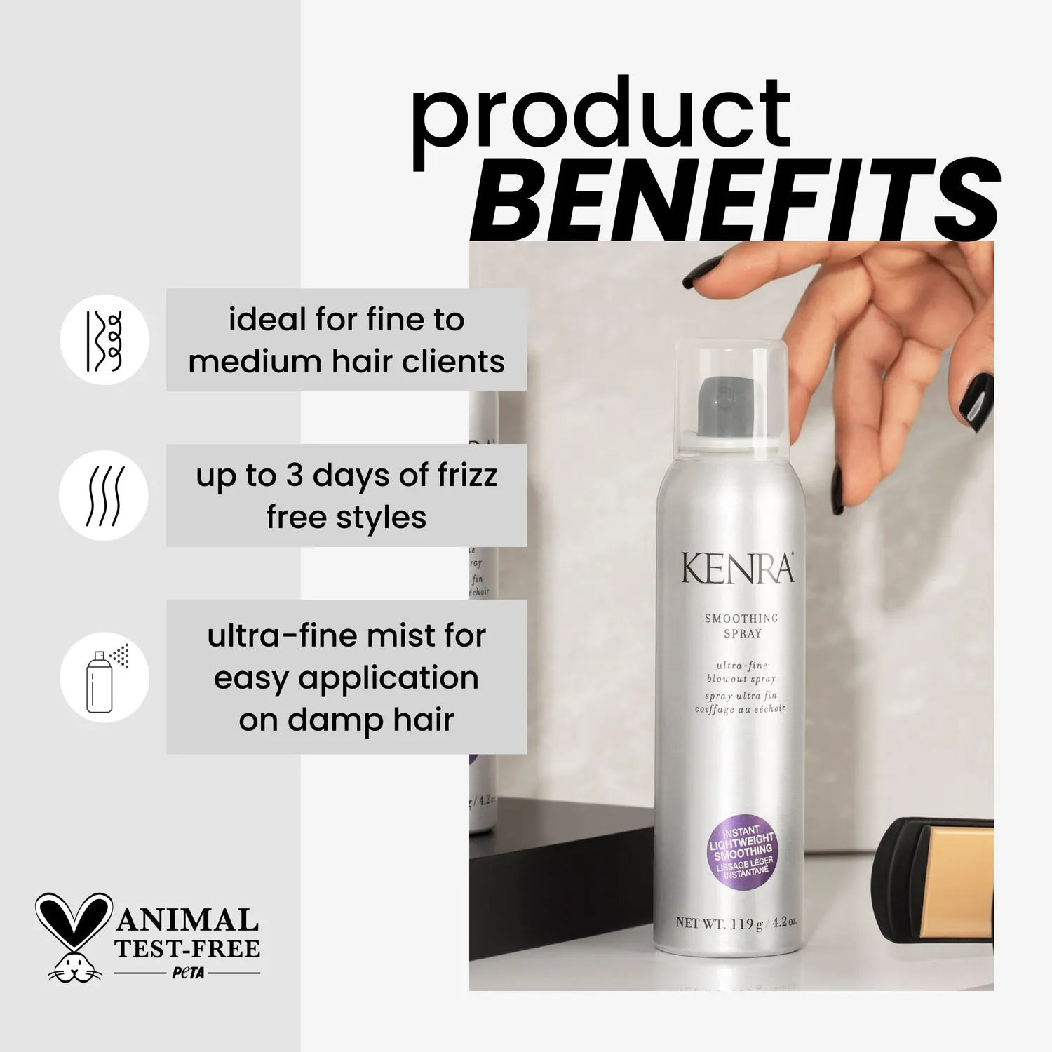 Kenra Professional Smoothing Spray 4.2 oz Frizz Control