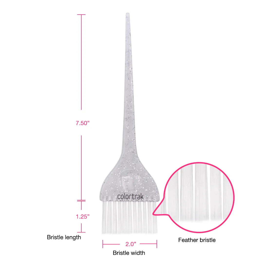 Colortrak Galaxy Glitter Feather Bristle Brushes 2-Pack