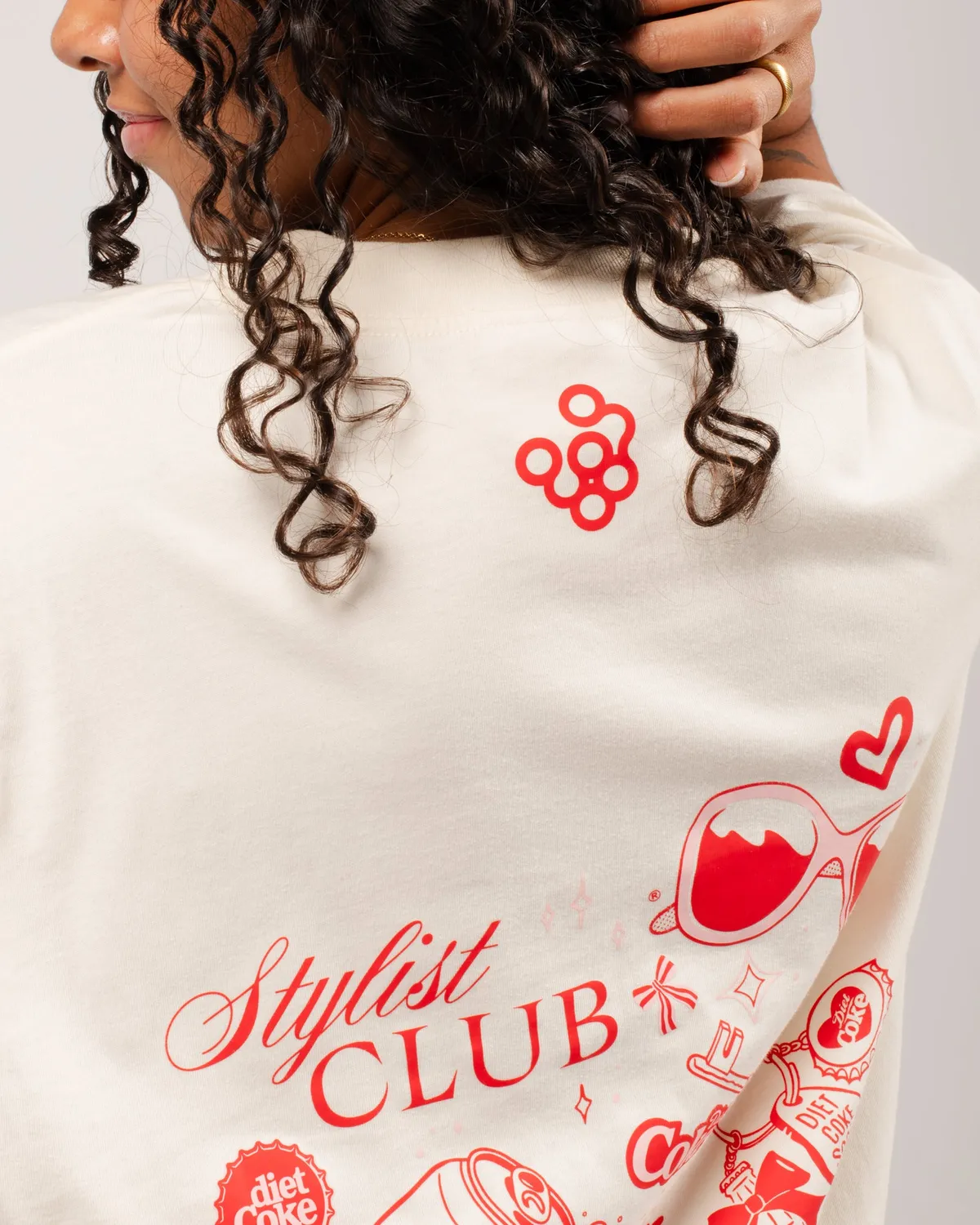 Framar Diet Coke T-Shirt Oversized Tee Red Cream