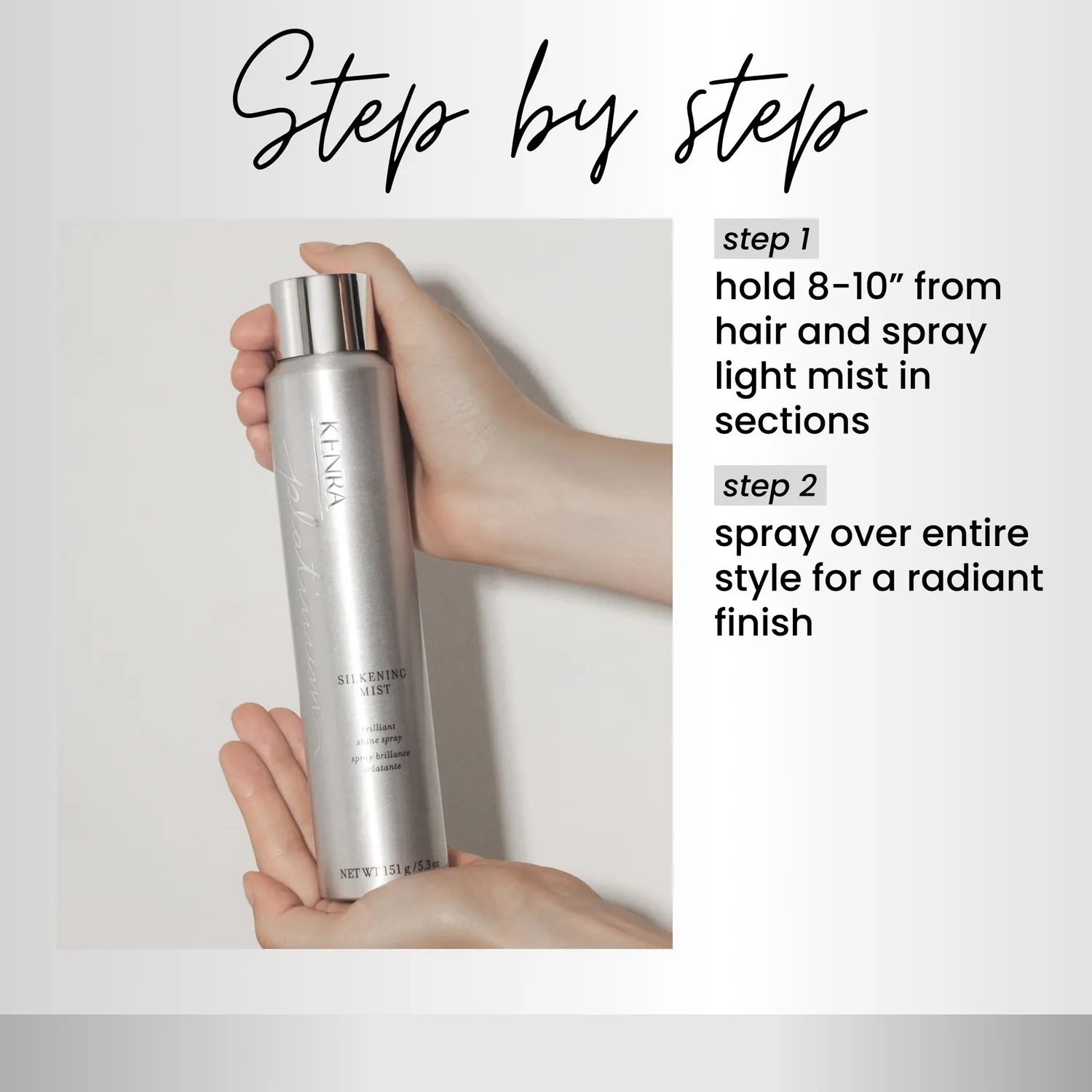 Kenra Platinum Silkening Mist Shine Spray Smoothing Finish