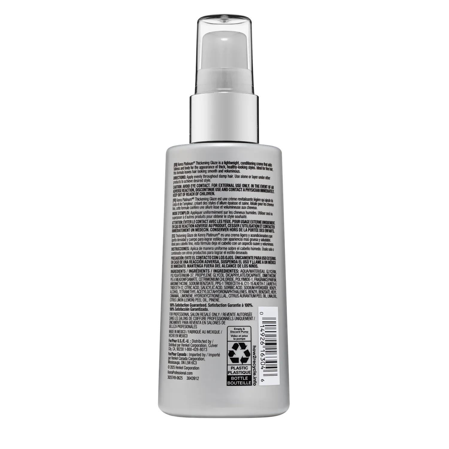 Kenra Platinum Thickening Glaze Hair Creme 4 fl oz Fine Hair