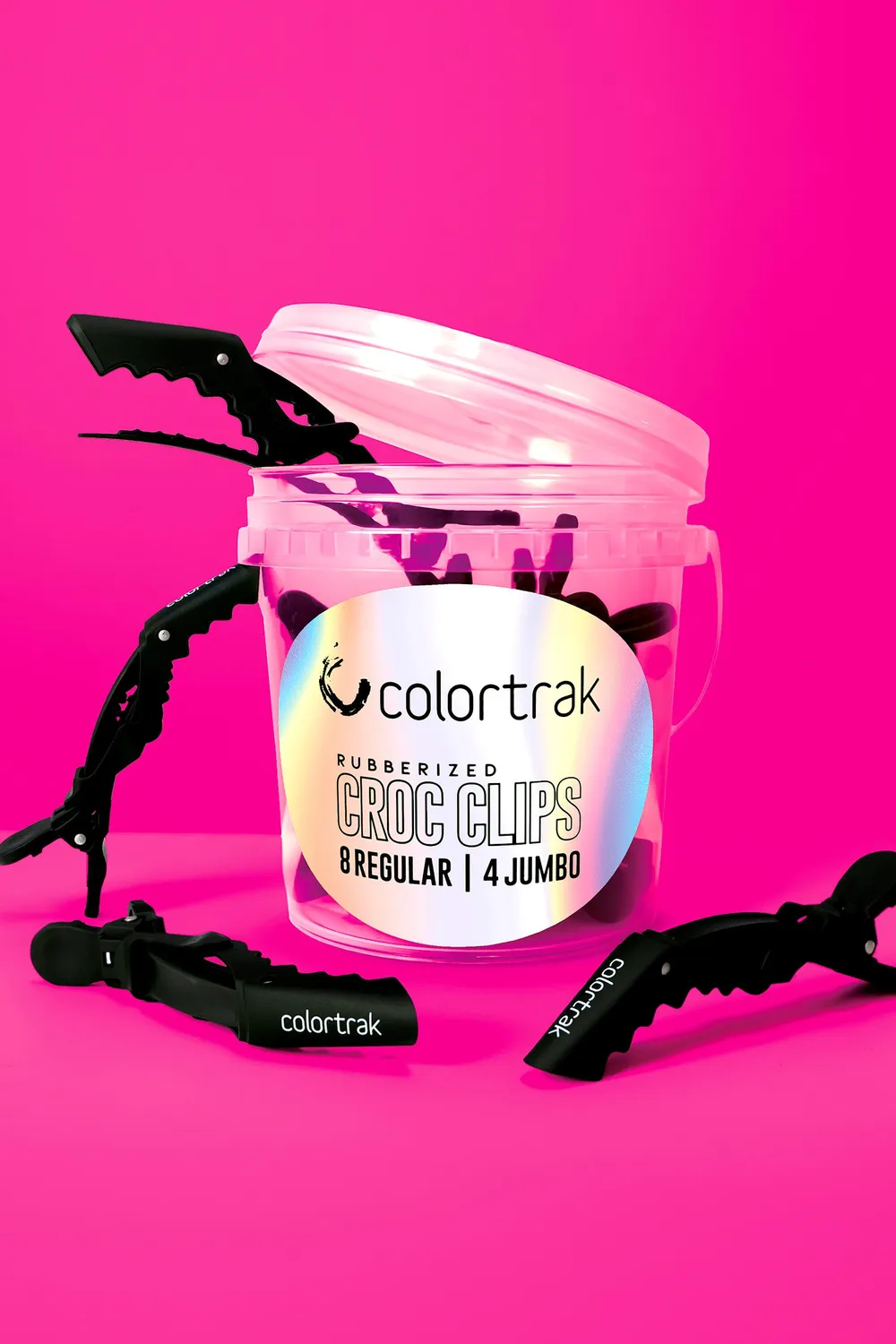 Colortrak Bucket Rubberized Croc Clips Hair Clips