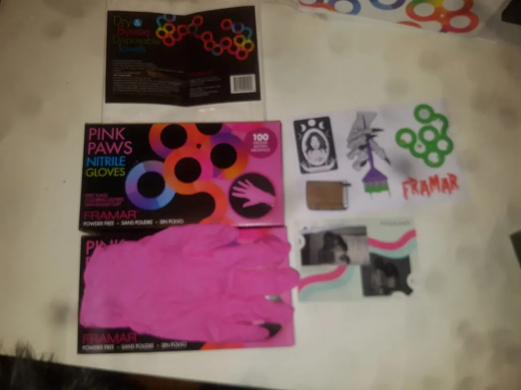 Framar Pink Paws Nitrile Gloves 100 Pack