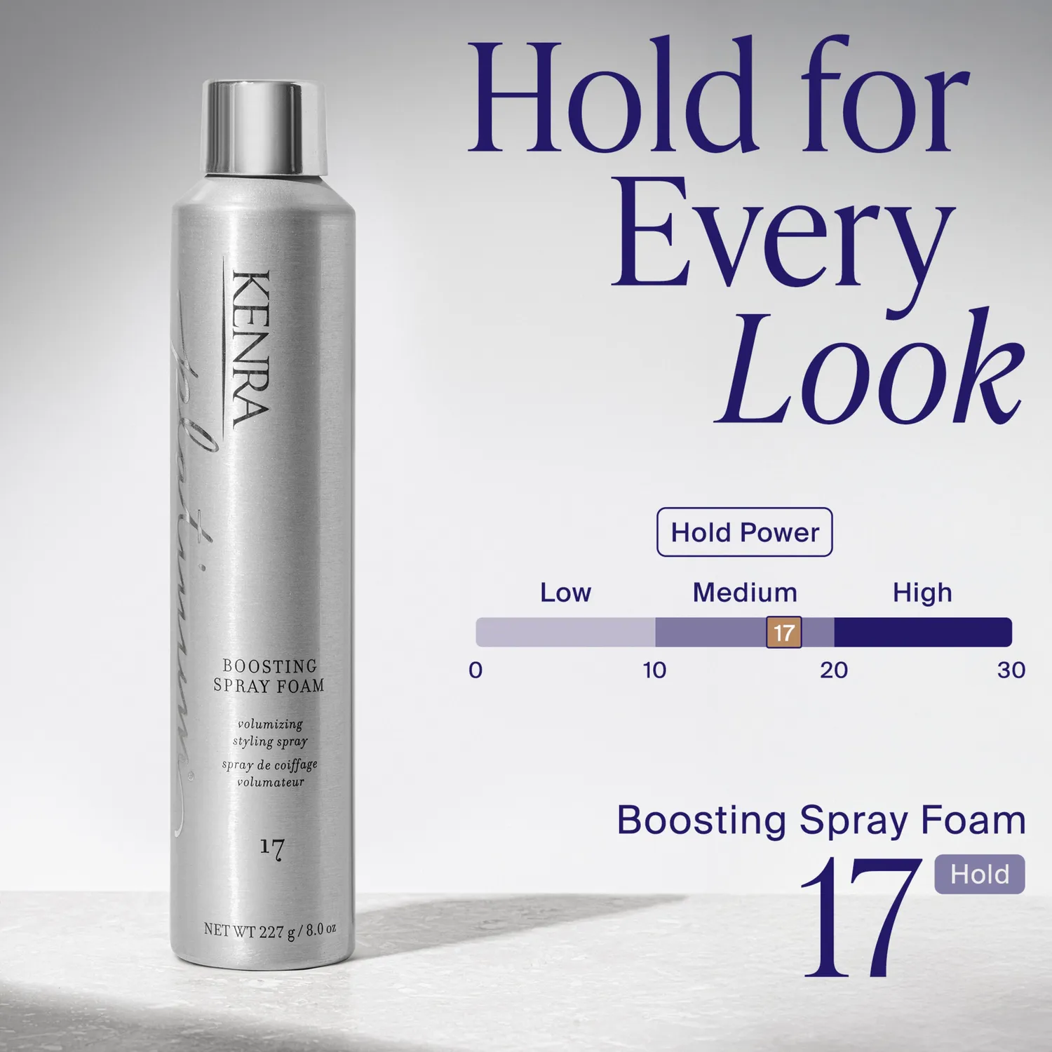 Kenra Platinum Boosting Spray-Foam 17 Foam 8 oz Brushable Hold