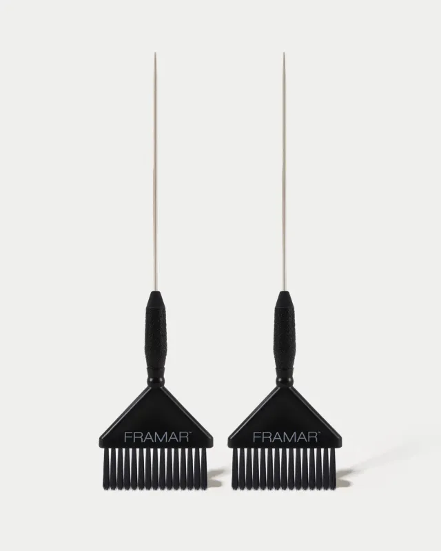Framar Pintail Big Daddy Brush Set Black 2 Pack Extra-Wide