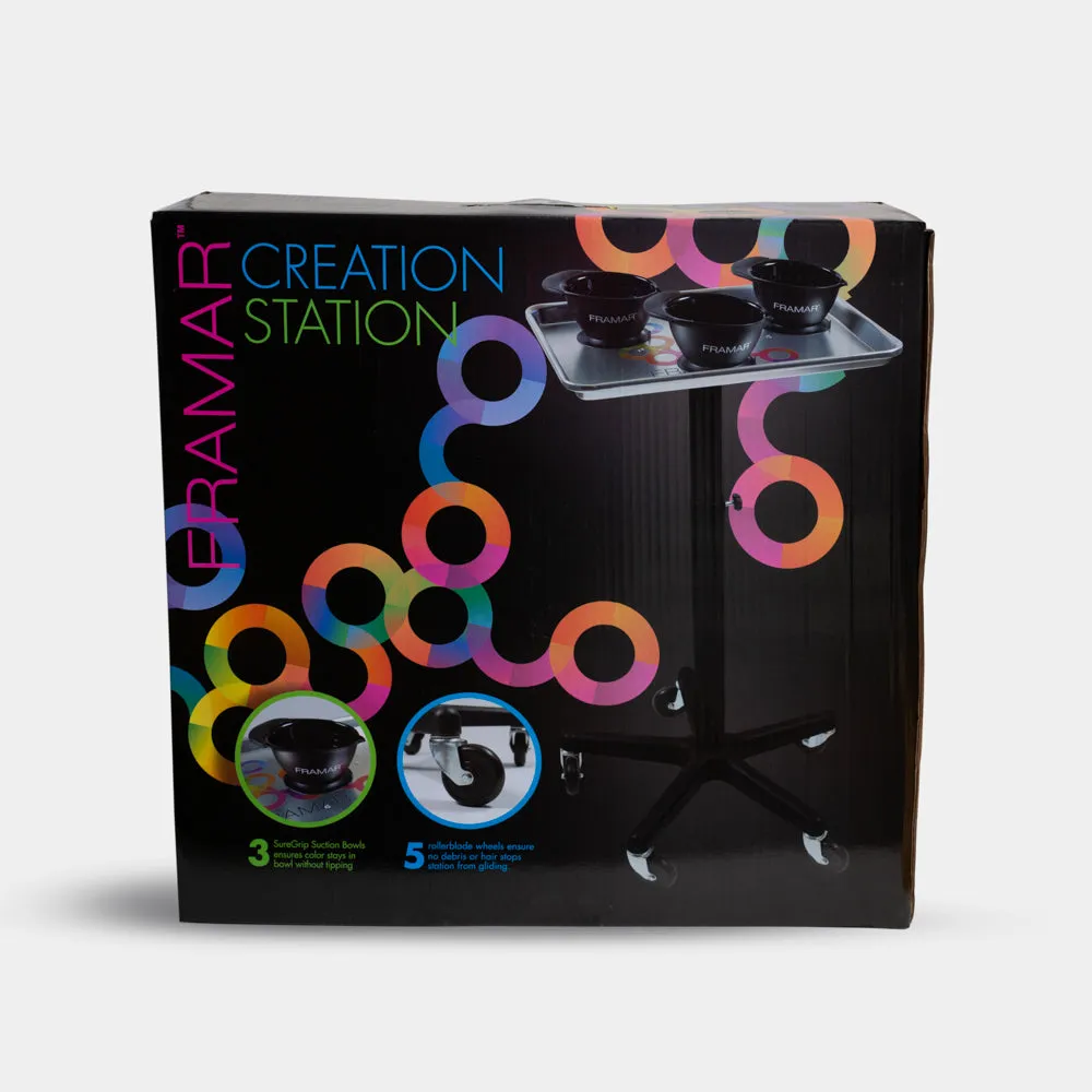 Framar Creation Station Salon Trolley with Bowls