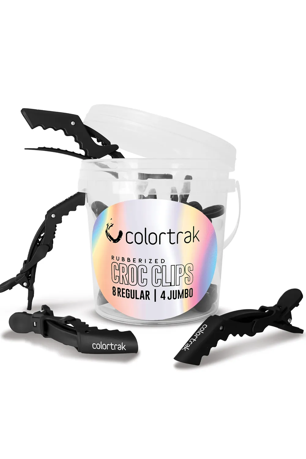 Colortrak Bucket Rubberized Croc Clips Hair Clips