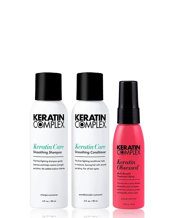Keratin Complex Healthy Hair Trio Kit Shampoo Set 3-Piece Frizz Control