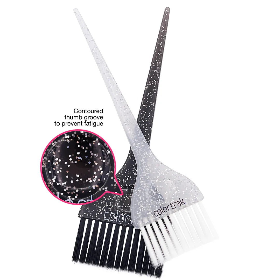 Colortrak Galaxy Glitter Feather Bristle Brushes 2-Pack