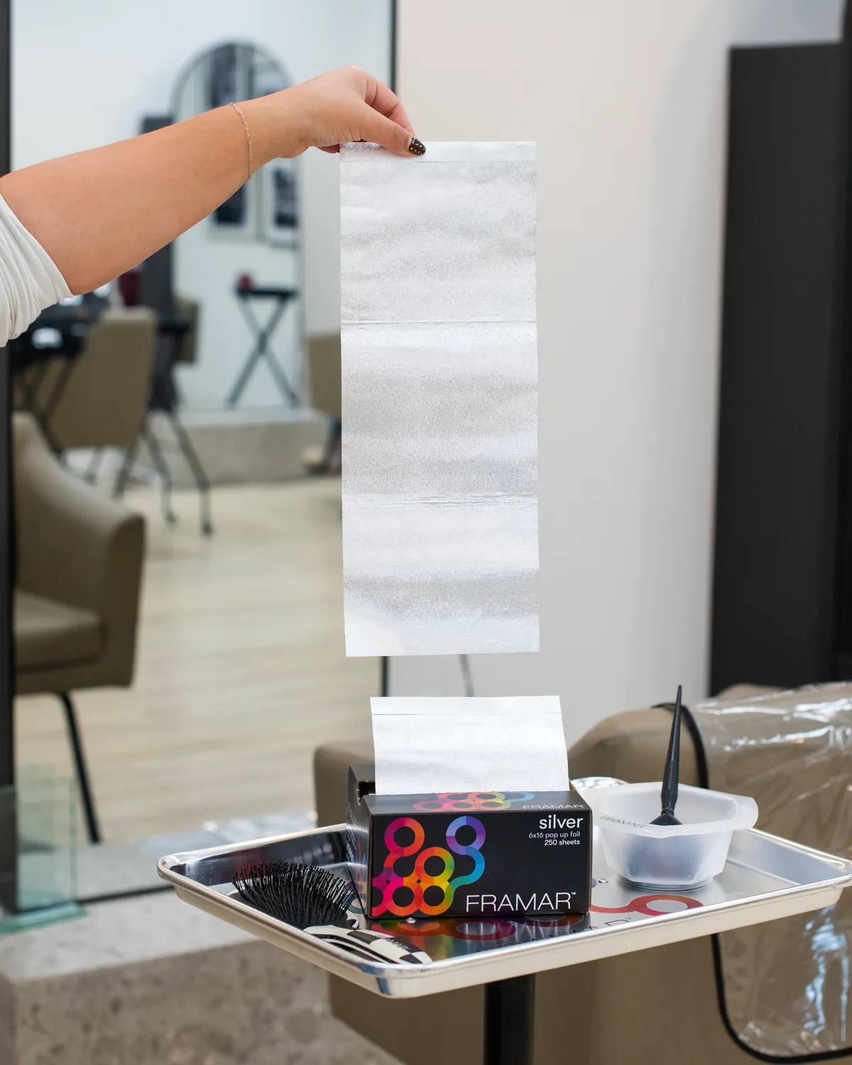 Framar Silver Pop Up Foil 250 Sheets 6x16 Embossed