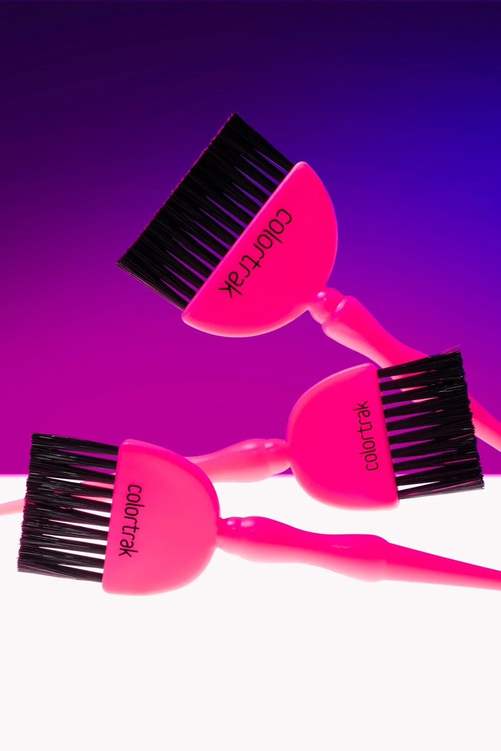 Colortrak Electric Pink Wands Color Brush Set Firm Bristle