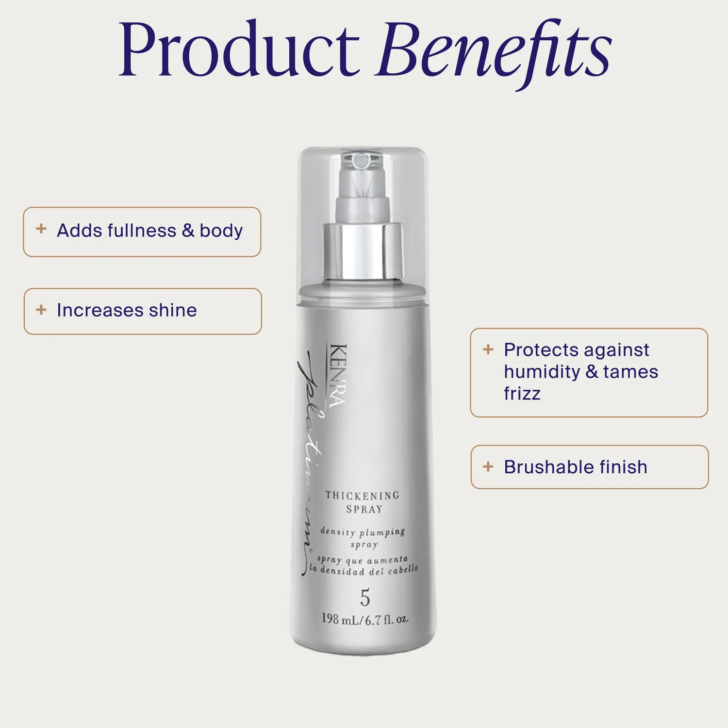 Kenra Professional Platinum Thickening Spray 5 24-Hour Hold