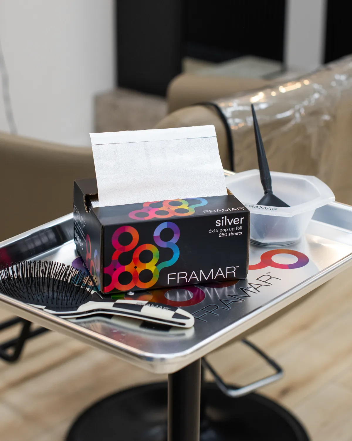 Framar Silver Pop Up Foil 250 Sheets 6x16 Embossed