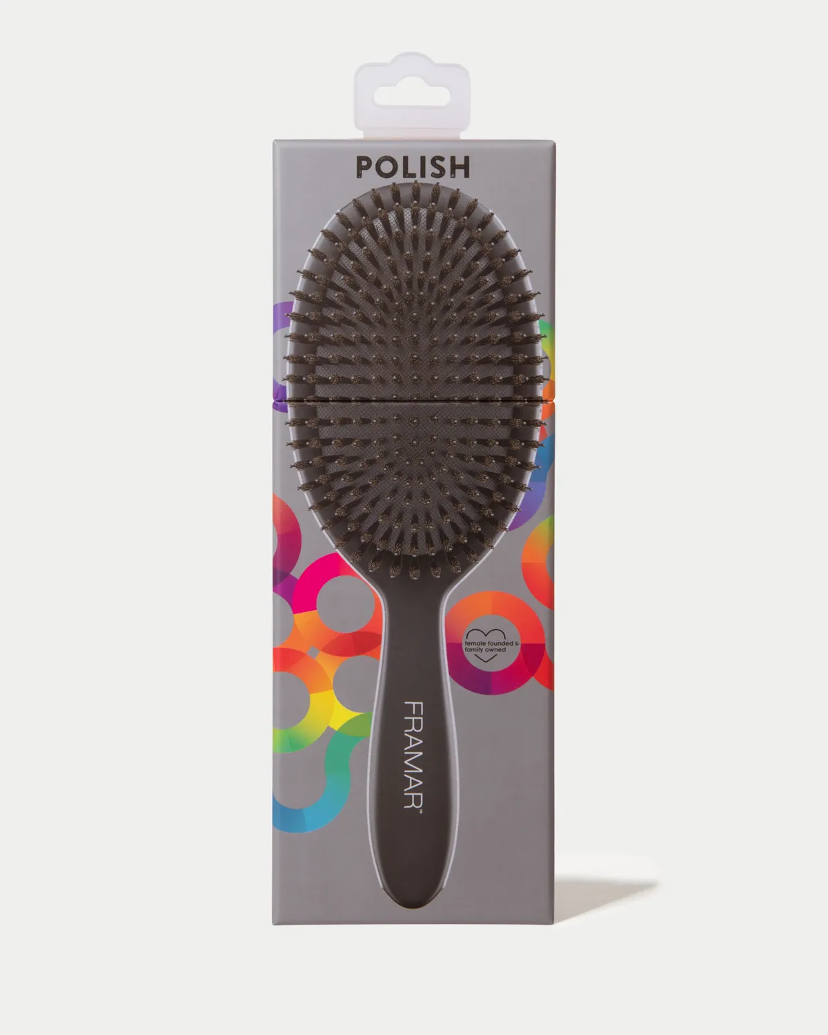 Framar Polish Detangle Brush Boar Bristle Finish