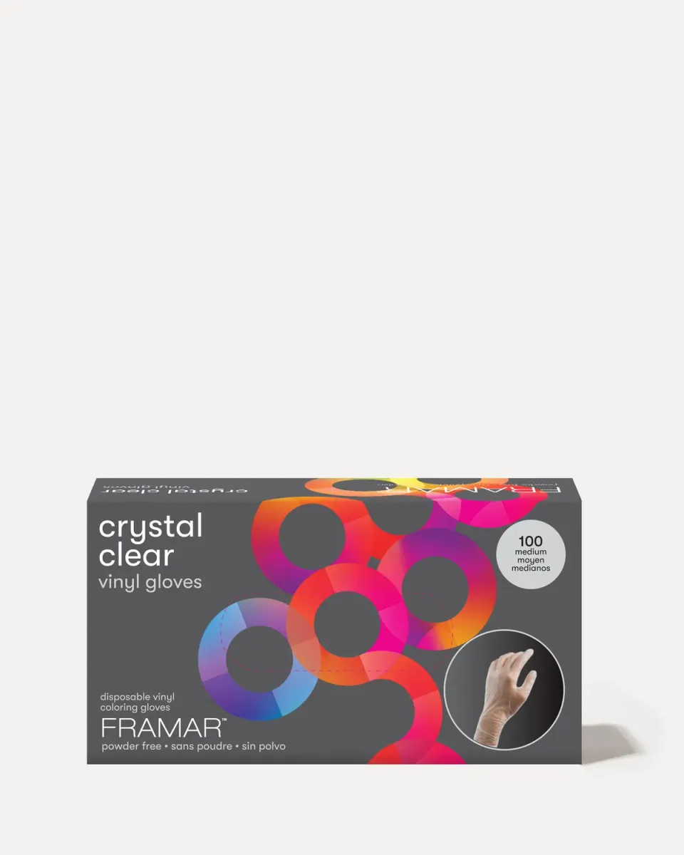 Framar Crystal Clear Vinyl Gloves 100 Pack