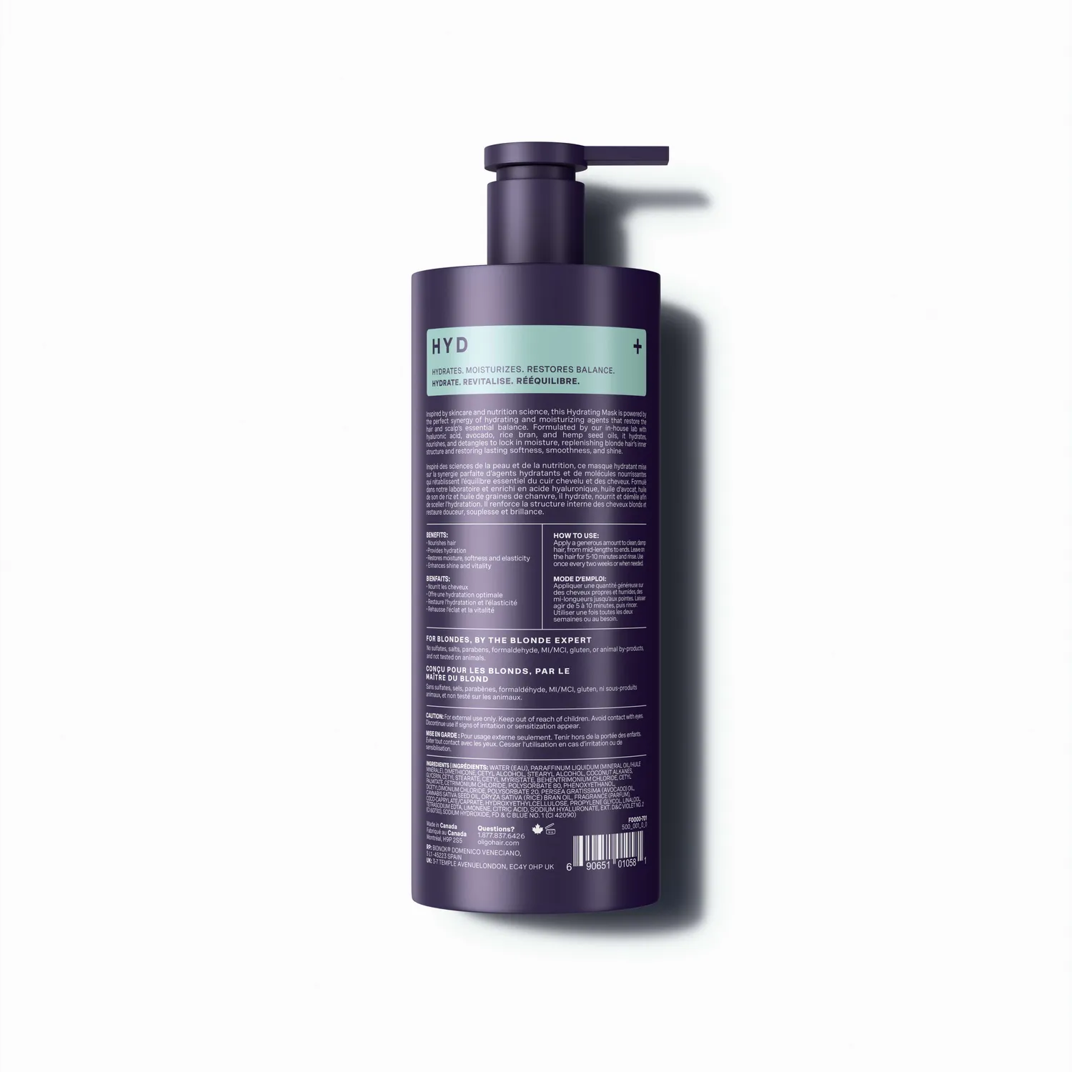 Oligo Professionnel Blacklight [HYD] Hydrating Hair Mask