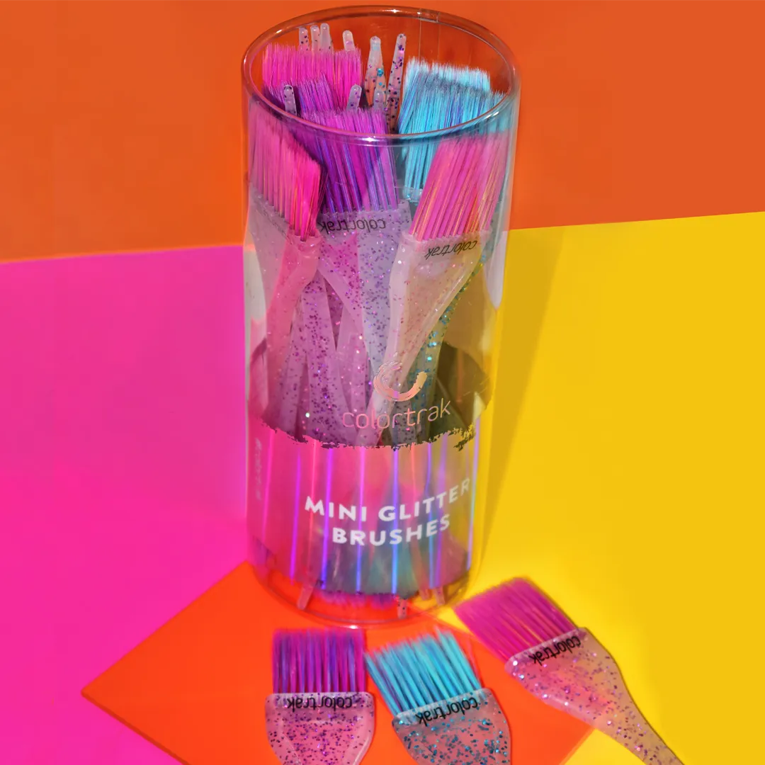 Colortrak Mini Glitter Canister Brushes Precision Set