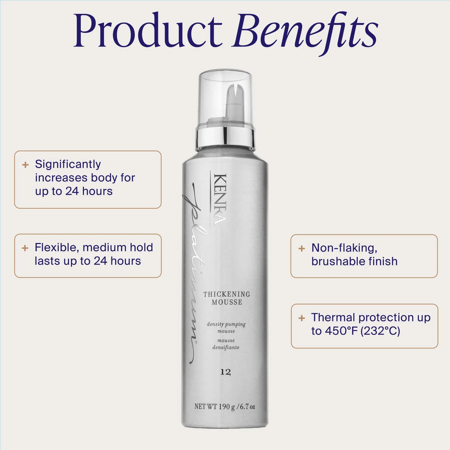 Kenra Professional Platinum Thickening Mousse 12 Body