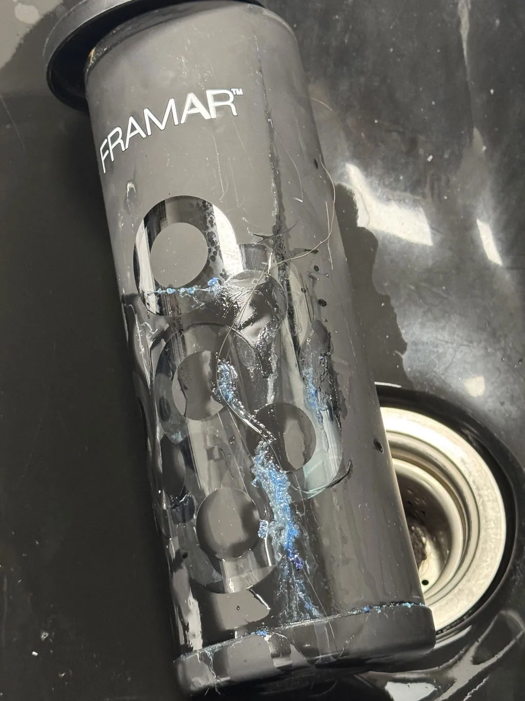 Framar Disinfectant Jar Polished Glass with Grip