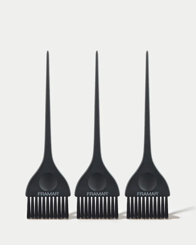 Framar Classic Color Brush Set Matte Black 3 Pack